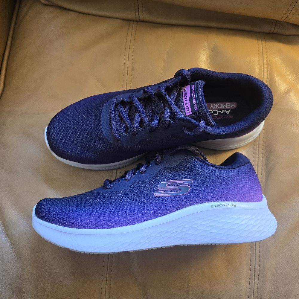 Skechers Skech-Lite Pro sneakers, Navy and Purple, Size 8
